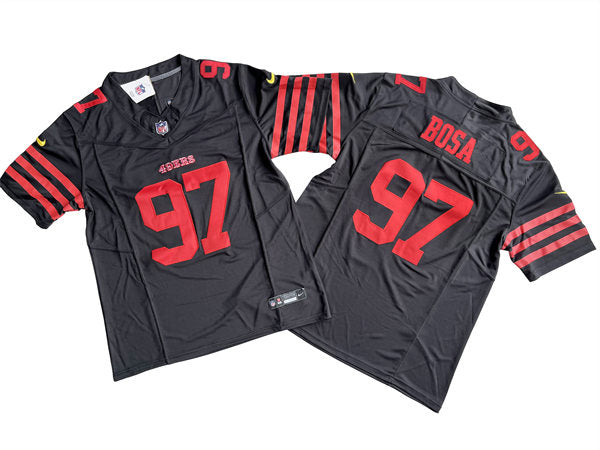 Men’s San Francisco 49ers #97 Nick Bosa Nike Black Alternate F.U.S.E. Vapor Limited Jersey