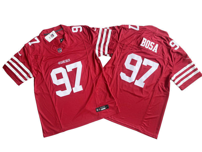 Men’s San Francisco 49ers #97 Nick Bosa Nike Scarlet F.U.S.E. Vapor Limited Jersey