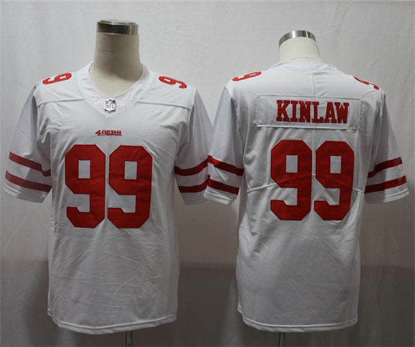 Men’s San Francisco 49ers #99 Javon Kinlaw Nike White Vapor Limited Player Jersey