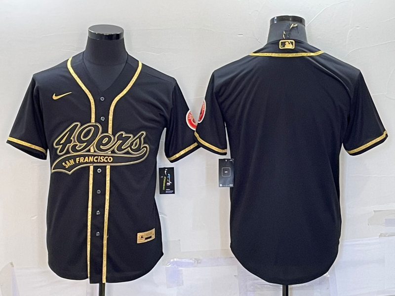 Men’s San Francisco 49ers Black Blank Jersey