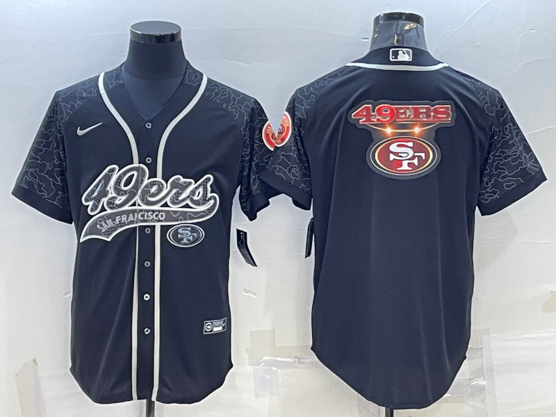 Men’s San Francisco 49ers Black Retired RFLCTV Limited Jersey