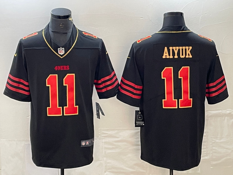 Men’s San Francisco 49ers Brandon Aiyuk #11 Black Jersey