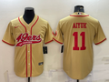 Men’s San Francisco 49ers Brandon Aiyuk #11 Gold Jersey Joint Edition