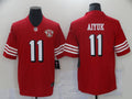 Men’s San Francisco 49ers Brandon Aiyuk #11 Red 75th Anniversary Jersey