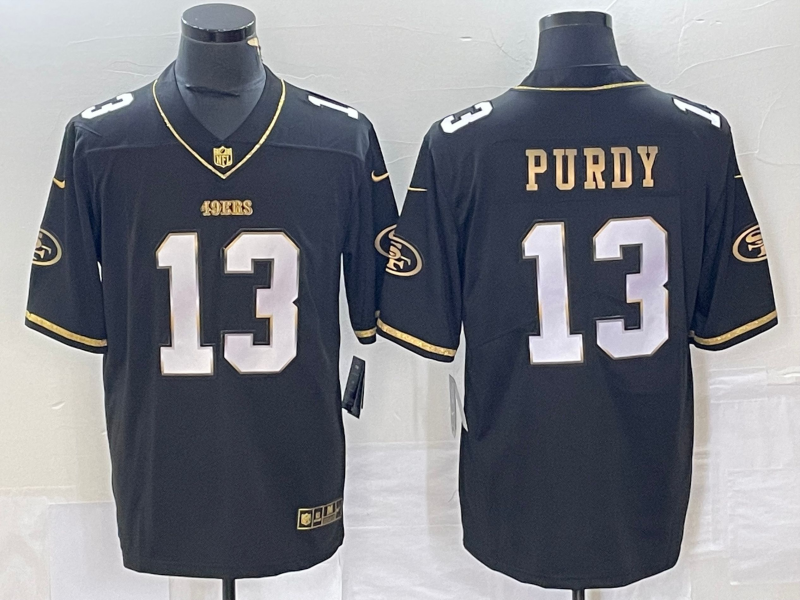 Men’s San Francisco 49ers Brock Purdy #13 Black Jersey