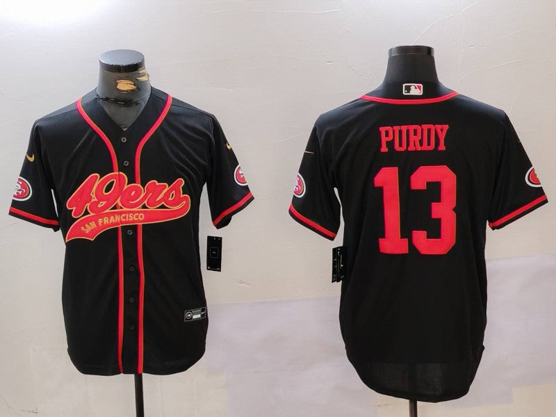 Men’s San Francisco 49ers Brock Purdy #13 Black Jersey