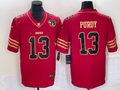 Men’s San Francisco 49ers Brock Purdy #13 Red 75th Anniversary Jersey