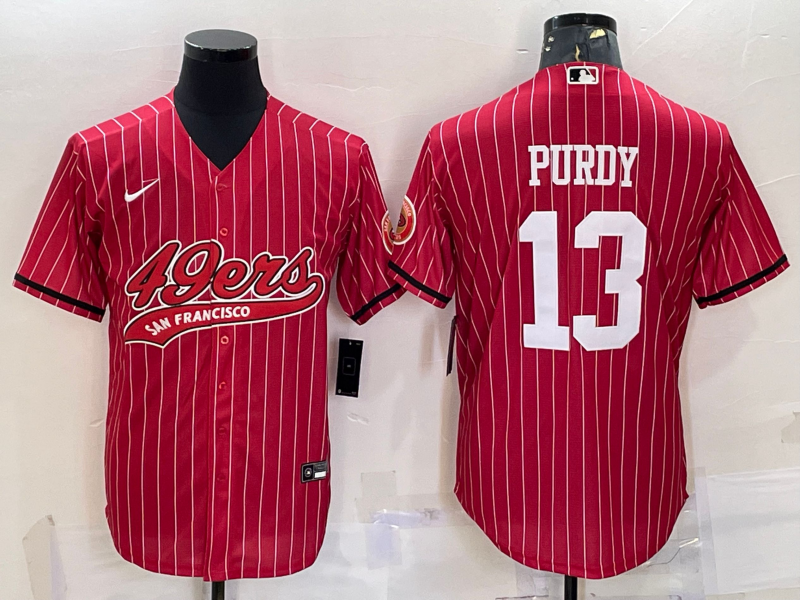 Men’s San Francisco 49ers Brock Purdy #13 Red Jersey Joint Edition