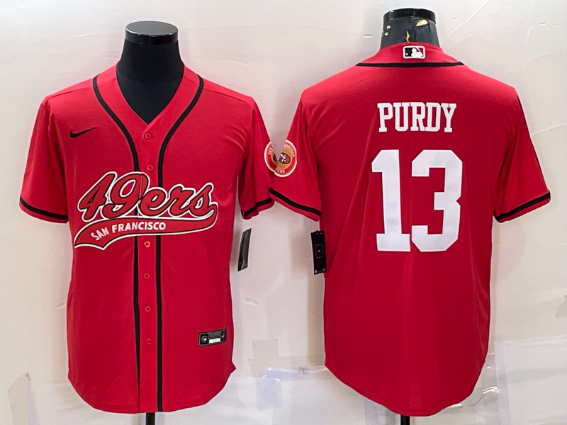 Men’s San Francisco 49ers Brock Purdy #13 Red Jersey Joint Edition