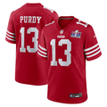 Men’s San Francisco 49ers Brock Purdy #13 Scarlet Super Bowl LVIII Jersey