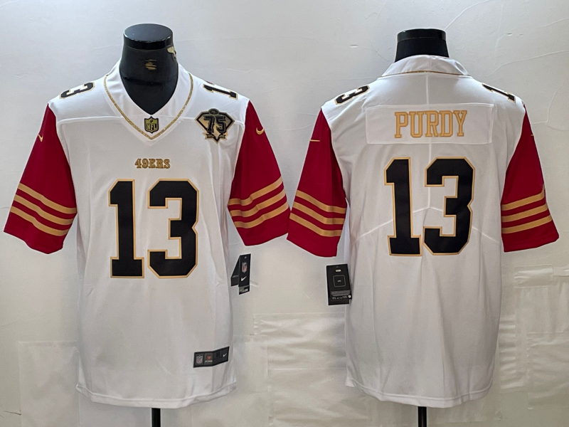 Men’s San Francisco 49ers Brock Purdy #13 White Jersey