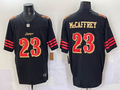 Men’s San Francisco 49ers Christian McCaffrey #23 Black 2025 Rivalries Collection Jersey