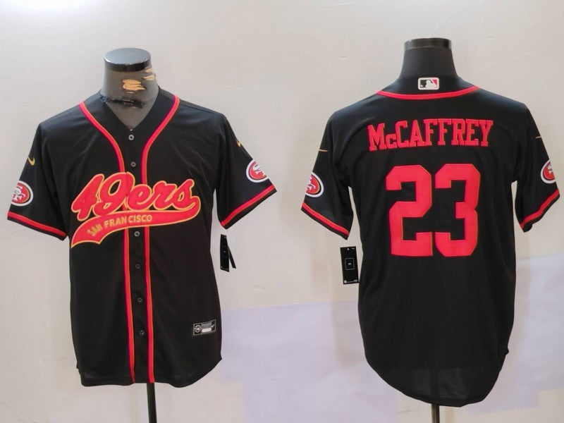 Men’s San Francisco 49ers Christian McCaffrey #23 Black Jersey