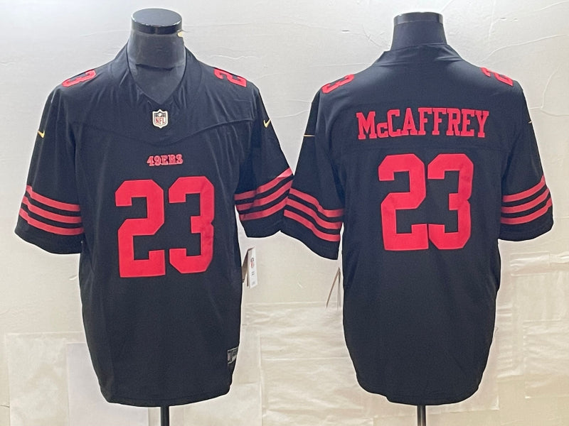 Men’s San Francisco 49ers Christian McCaffrey #23 Black Jersey