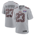 Men’s San Francisco 49ers Christian McCaffrey #23 Gray Super Bowl LVIII Atmosphere Jersey