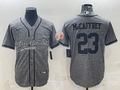 Men’s San Francisco 49ers Christian McCaffrey #23 Grey Jersey Joint Edition