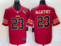 Men’s San Francisco 49ers Christian McCaffrey #23 Red 75th Anniversary Jersey