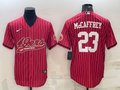Men’s San Francisco 49ers Christian McCaffrey #23 Red Jersey Joint Edition