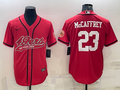Men’s San Francisco 49ers Christian McCaffrey #23 Red Jersey Joint Edition