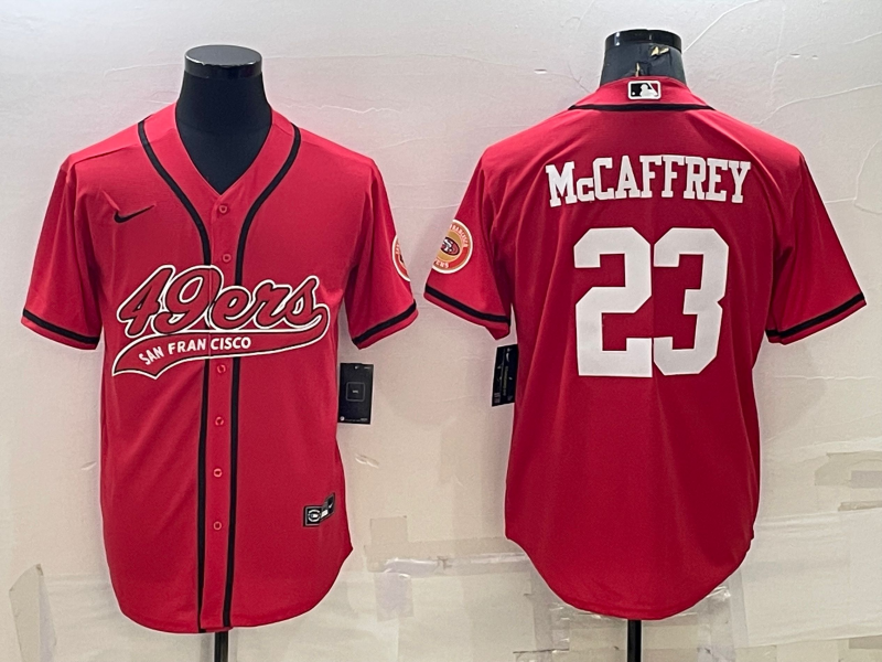 Men’s San Francisco 49ers Christian McCaffrey #23 Red Jersey Joint Edition