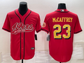 Men’s San Francisco 49ers Christian McCaffrey #23 Red Jersey Joint Edition