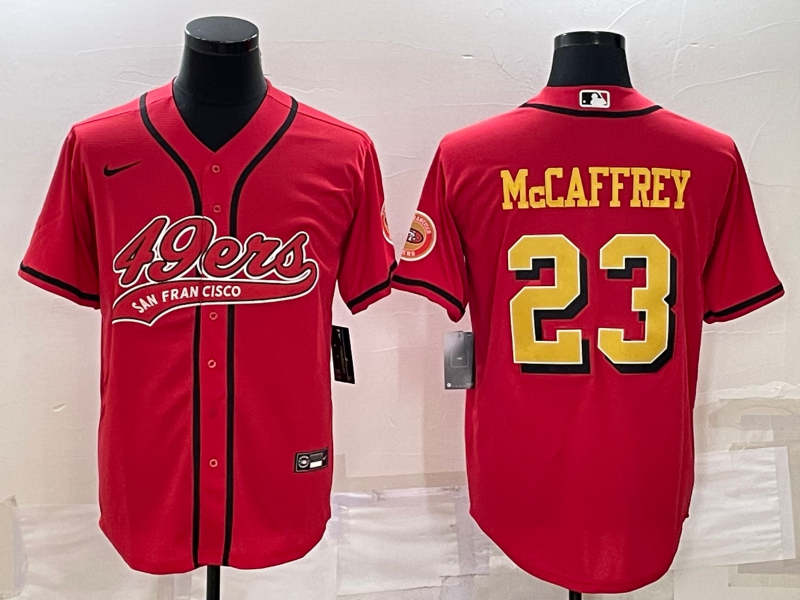 Men’s San Francisco 49ers Christian McCaffrey #23 Red Jersey Joint Edition