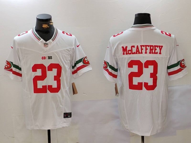 Men’s San Francisco 49ers Christian McCaffrey #23 White Alternate Vapor F.U.S.E. Limited Jersey