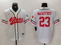 Men’s San Francisco 49ers Christian McCaffrey #23 White Jersey