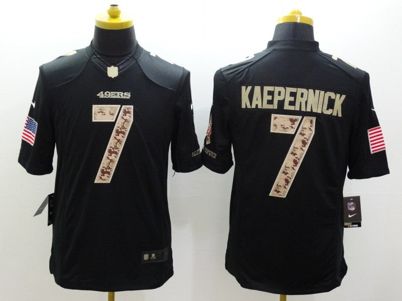 Men’s San Francisco 49ers Colin Kaepernick #7 Black Alternate Jersey