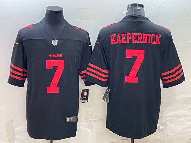 Men’s San Francisco 49ers Colin Kaepernick #7 Black Jersey
