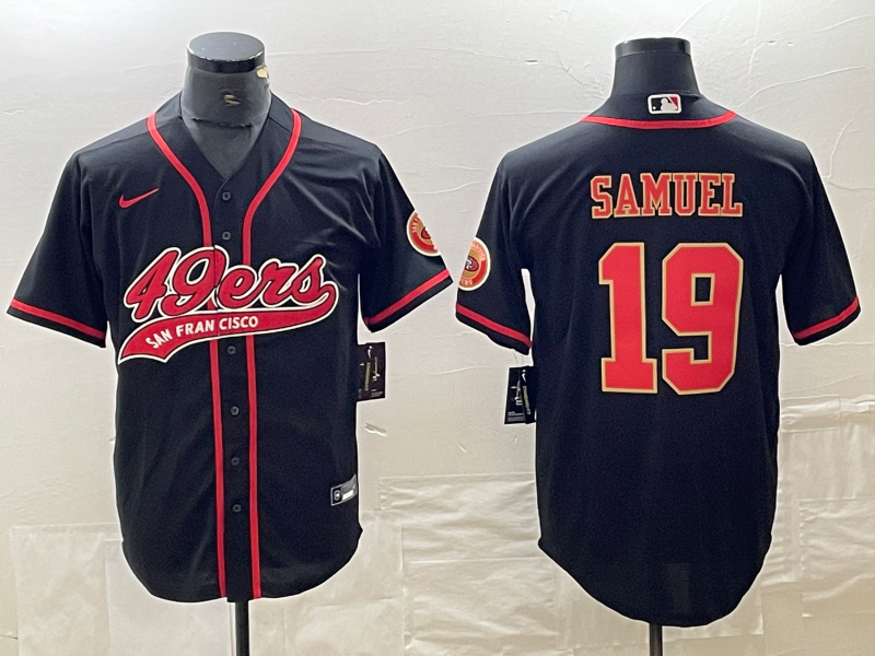 Men’s San Francisco 49ers Deebo Samuel #19 Black Jersey Joint Edition