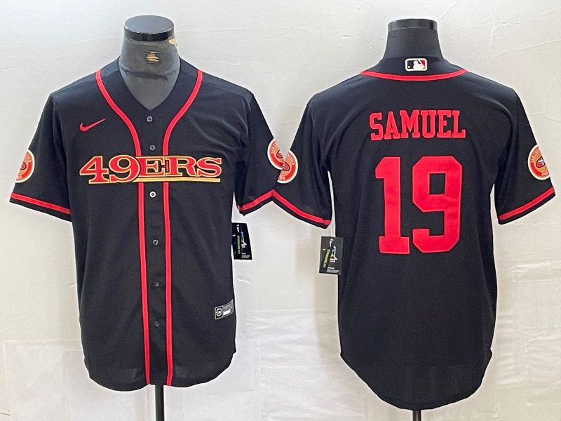 Men’s San Francisco 49ers Deebo Samuel #19 Black Joint Edition Jersey