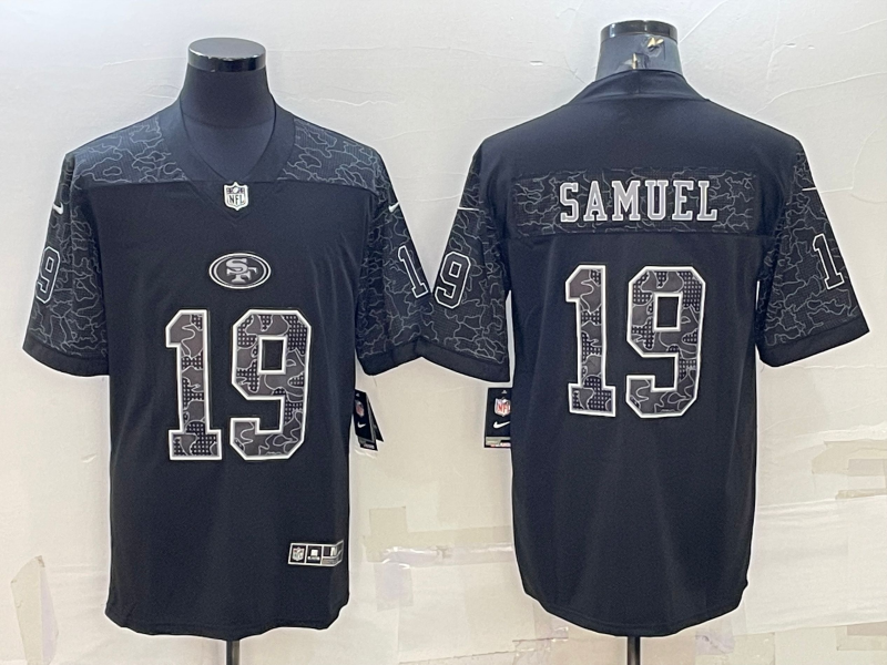 Men’s San Francisco 49ers Deebo Samuel #19 Black Retired RFLCTV Limited Jersey