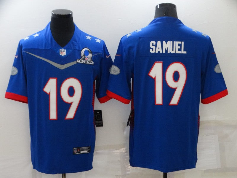 Men’s San Francisco 49ers Deebo Samuel #19 Blue ALL STAR Jersey