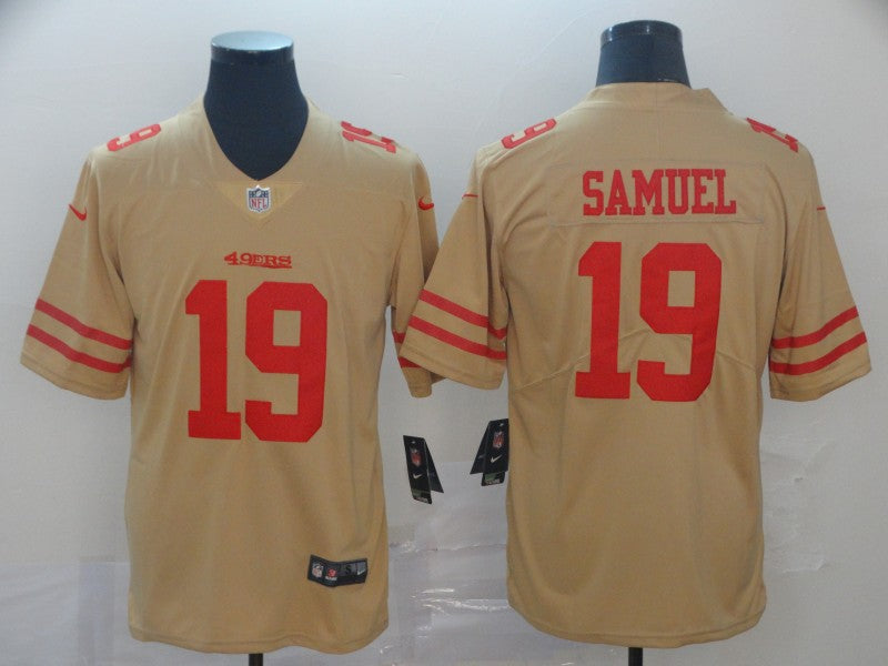 Men’s San Francisco 49ers Deebo Samuel #19 Gold Inverted Legend Jersey