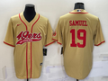 Men’s San Francisco 49ers Deebo Samuel #19 Gold Jersey Joint Edition