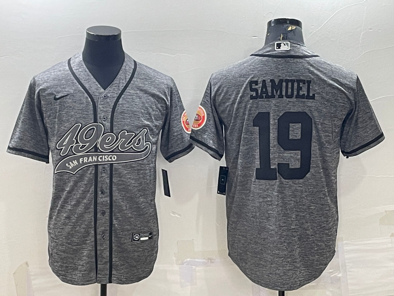Men’s San Francisco 49ers Deebo Samuel #19 Grey Jersey Joint Edition