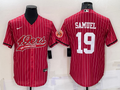 Men’s San Francisco 49ers Deebo Samuel #19 Red Jersey Joint Edition