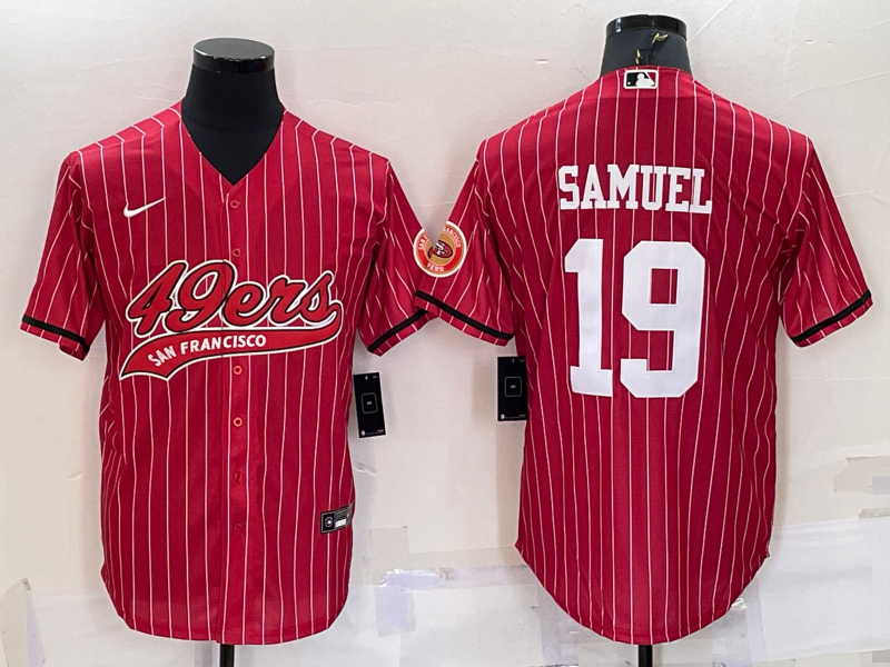 Men’s San Francisco 49ers Deebo Samuel #19 Red Jersey Joint Edition