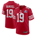 Men’s San Francisco 49ers Deebo Samuel #19 Scarlet Super Bowl LVIII Jersey