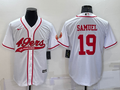 Men’s San Francisco 49ers Deebo Samuel #19 White Jersey Joint Edition
