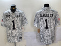 Men’s San Francisco 49ers Deebo Samuel Sr #1 Arctic Camo 2024 Salute to Service Limited Jersey