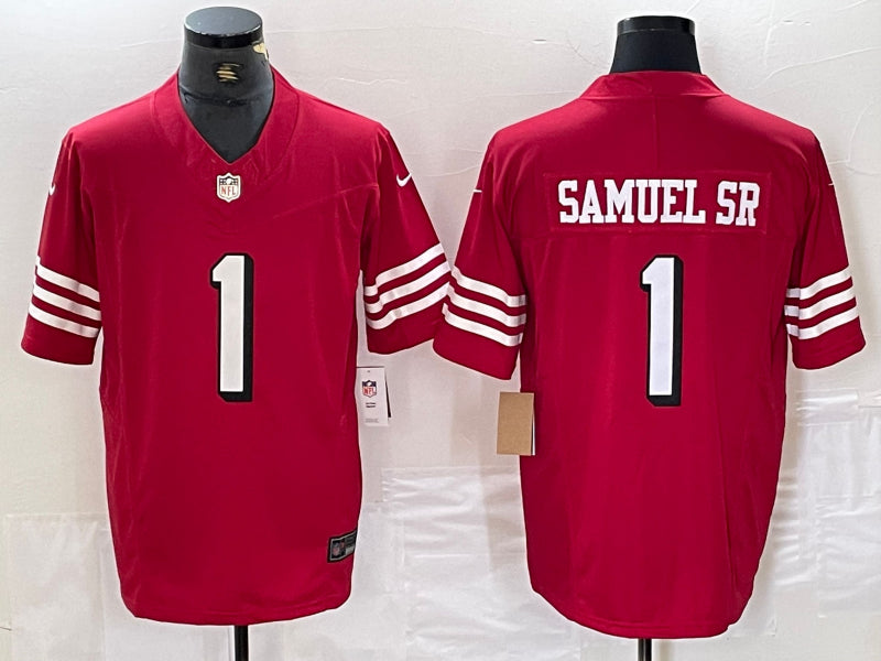 Men’s San Francisco 49ers Deebo Samuel Sr #1 Scarlet Alternate Vapor F.U.S.E. Limited Jersey