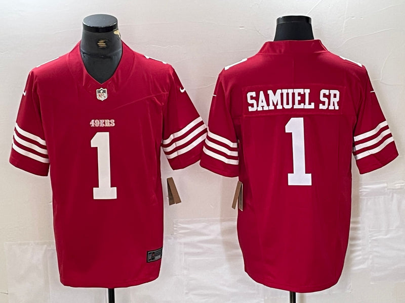 Men’s San Francisco 49ers Deebo Samuel Sr #1 Scarlet Vapor F.U.S.E. Limited Jersey