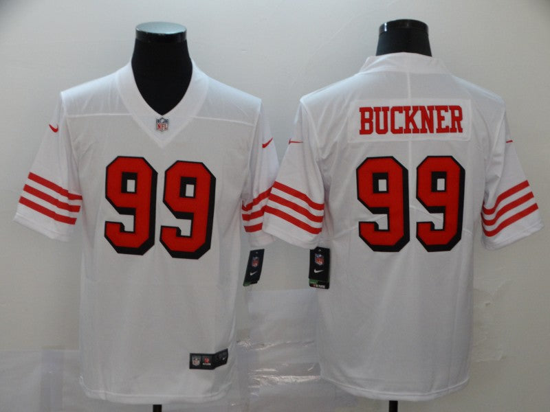 Men’s San Francisco 49ers DeForest Buckner #99 White Jersey