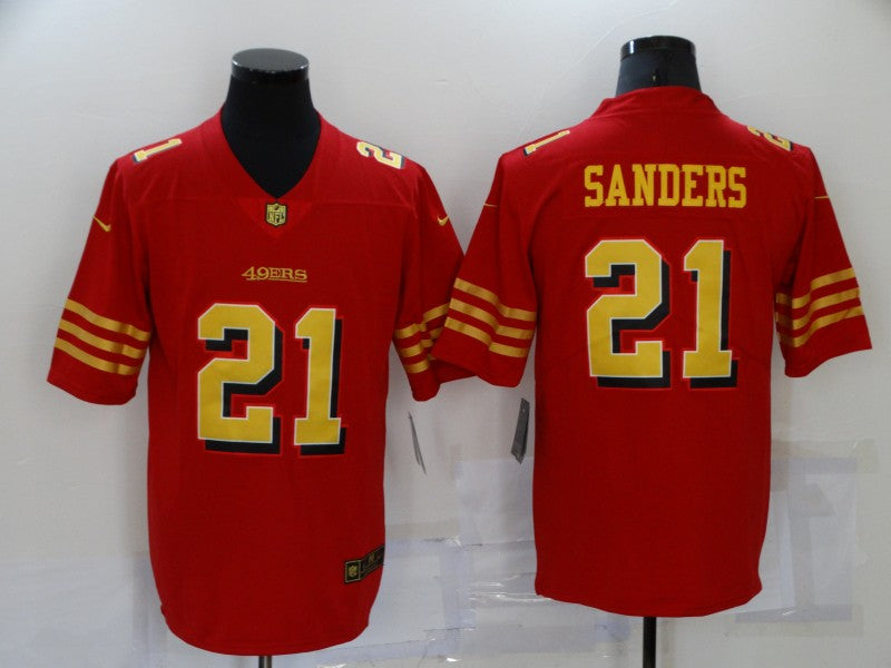 Men’s San Francisco 49ers Deion Sanders #21 Red Jersey