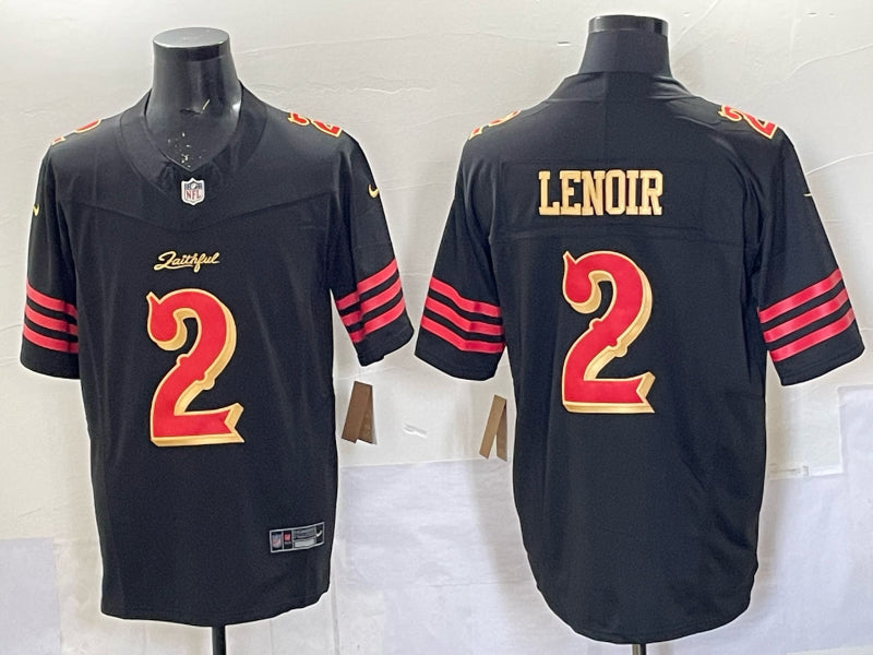 Men’s San Francisco 49ers Deommodore Lenoir #2 Black 2025 Rivalries Collection Jersey