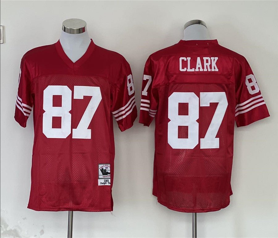 Men’s San Francisco 49ers Dwight Clark Mitchell & Ness Scarlet Legacy Jersey