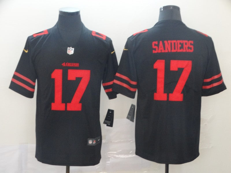 Men’s San Francisco 49ers Emmanuel Sanders #17 Black Jersey