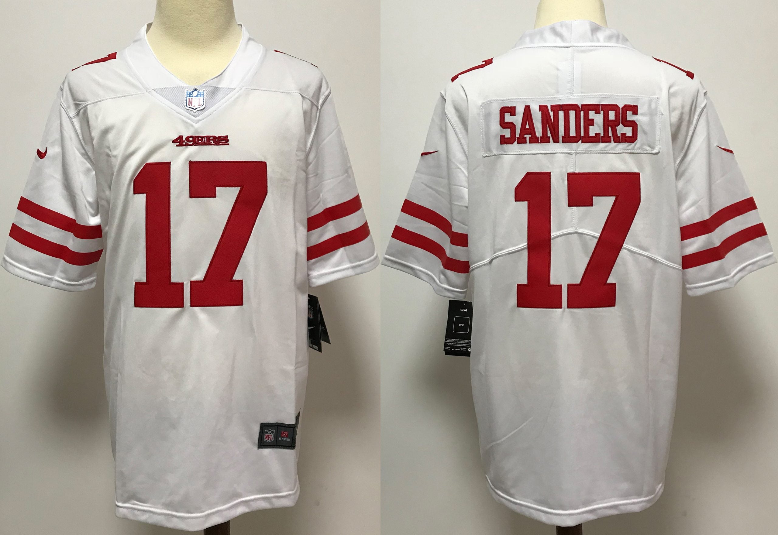 Men’s San Francisco 49ers Emmanuel Sanders #17 White Jersey